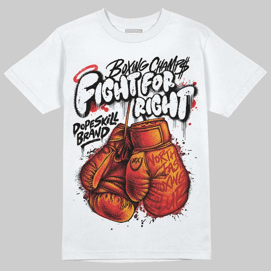 Black and White Sneakers DopeSkill T-Shirt Fight For Right Graphic Streetwear - White