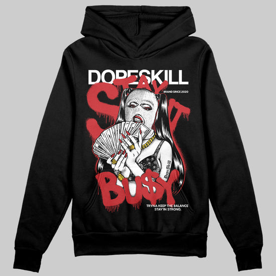 Jordan 11 “Bred Velvet” DopeSkill Hoodie Sweatshirt Stay It Busy Graphic Streetwear - Black