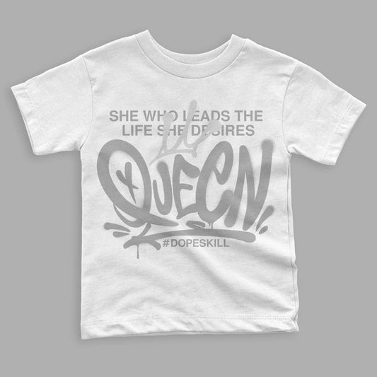 Dunk Low ‘Pure Platinum’ DopeSkill Toddler Kids T-shirt Queen Graphic Streetwear - White