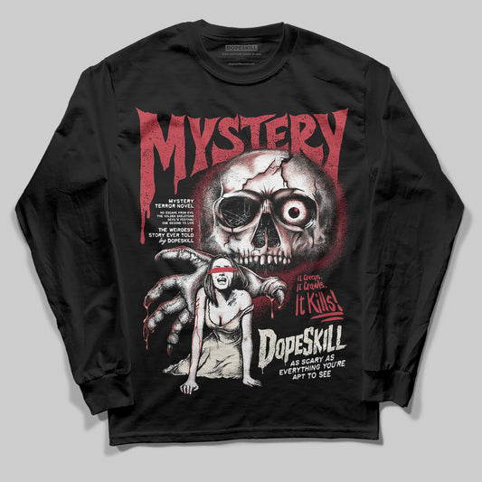 Jordan 4 “Sierra Red" DopeSkill Long Sleeve T-Shirt Mystery Ghostly Grasp Graphic Streetwear - Black
