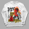 Jordan 4 Thunder DopeSkill Long Sleeve T-Shirt Drip'n Never Tripp'n Graphic Streetwear - White