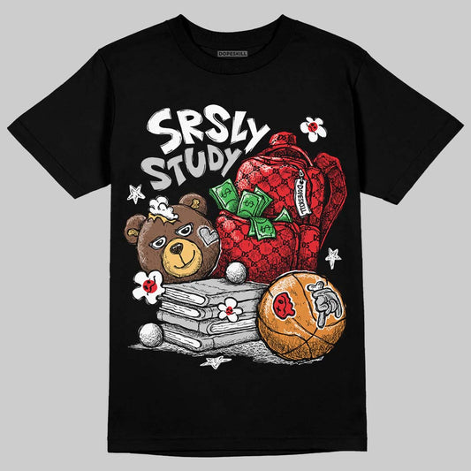 Air Foamposite One 'Triple White' DopeSkill T-Shirt SRSLY Study Graphic Streetwear - Black