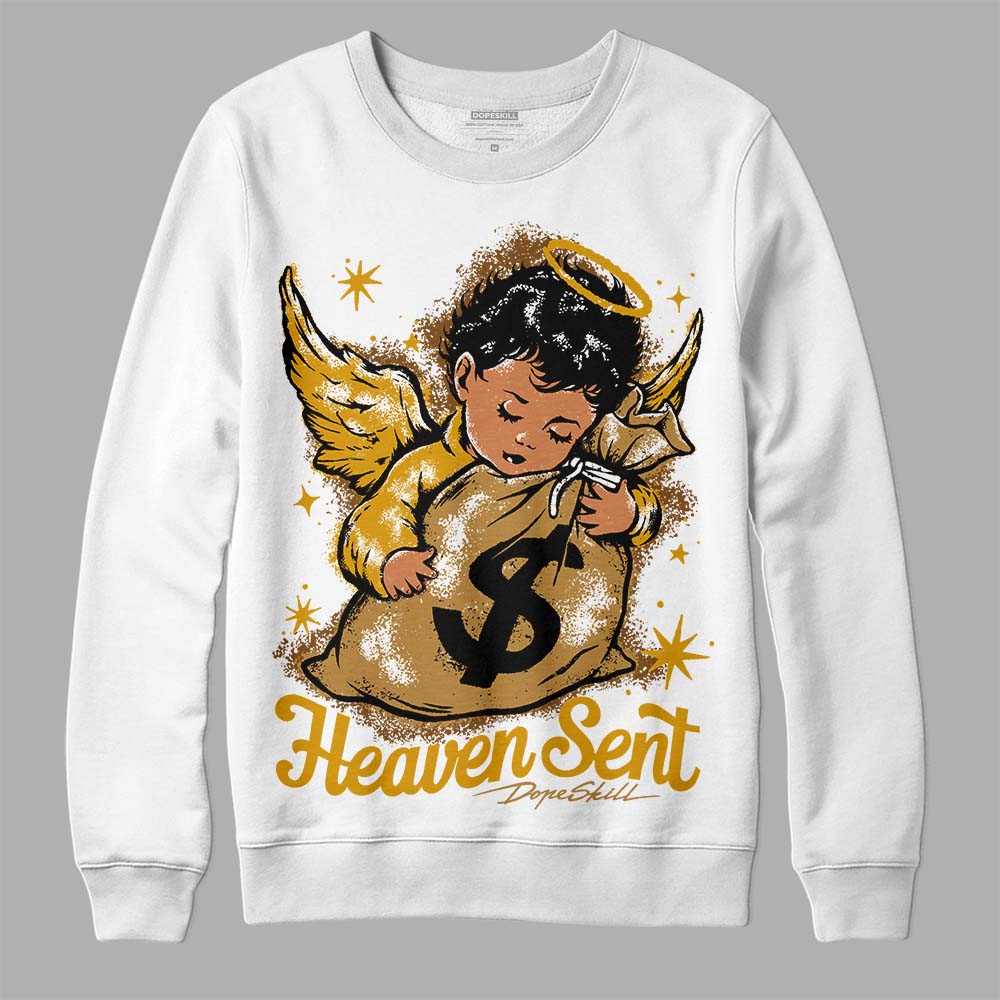 Jordan 13 Wheat 2023 DopeSkill Sweatshirt Heaven Sent Graphic Streetwear - White