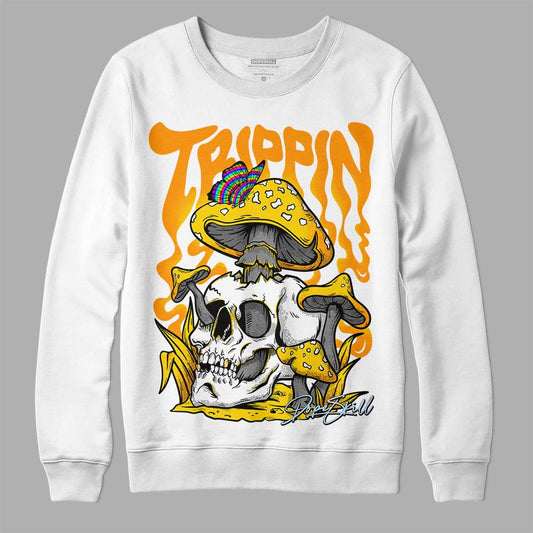 Jordan 6 “Yellow Ochre” DopeSkill Sweatshirt Trippin Graphic Streetwear - White