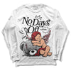 Jordan 12 “Red Taxi” DopeSkill Long Sleeve T-Shirt New No Days Off Graphic Streetwear - White