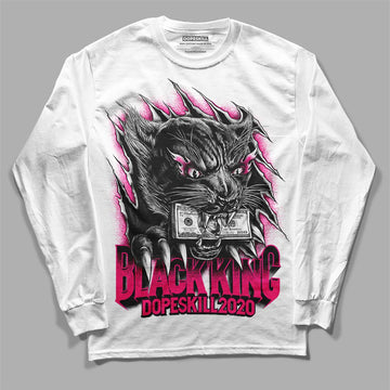 Jordan 1 Low GS “Fierce Pink” Dopeskill Long Sleeve T-Shirt Black King Graphic Streetwear - White