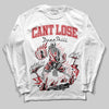 Jordan 5 Retro Fire Red Black Tongue (2025) DopeSkill Long Sleeve T-Shirt Cant Lose Graphic Streetwear - White
