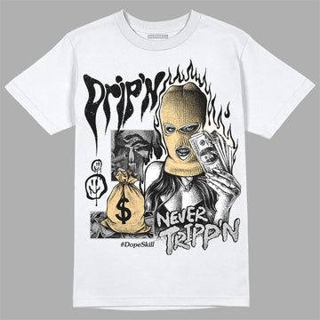 Jordan 3 “Off Noir” DopeSkill T-Shirt Drip'n Never Tripp'n Graphic Streetwear - White