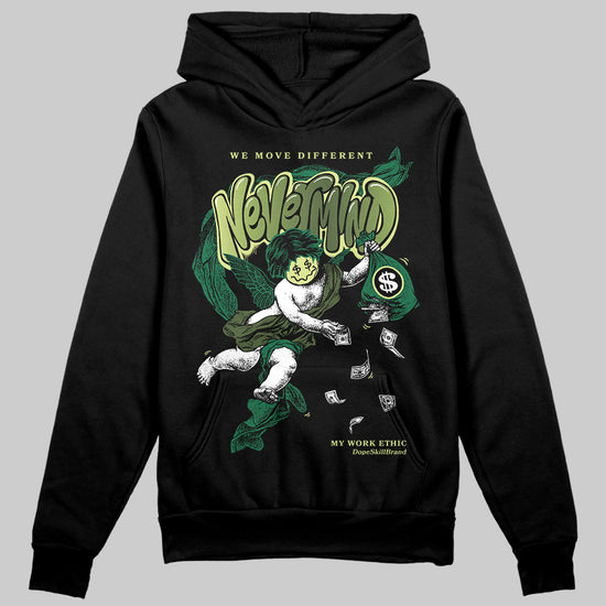Foamposite Pro 'Pine Green' DopeSkill Hoodie Sweatshirt Nevermind Graphic Streetwear - Black