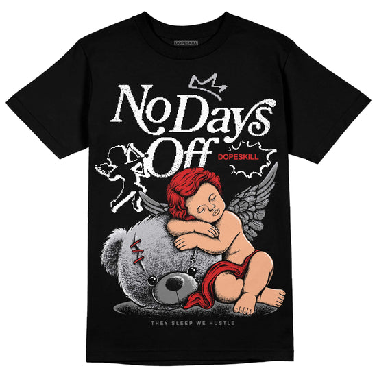 Jordan 13 “Wolf Grey” DopeSkill T-Shirt New No Days Off Graphic Streetwear - Black