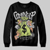 Jordan 4 GS “Light Lemon Twist” DopeSkill Sweatshirt Money Bag Coming Up Graphic Streetwear - Black