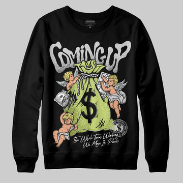 Jordan 4 GS “Light Lemon Twist” DopeSkill Sweatshirt Money Bag Coming Up Graphic Streetwear - Black