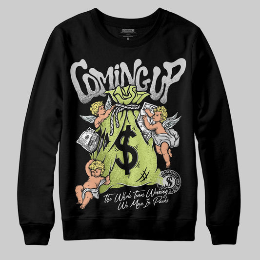 Jordan 4 GS “Light Lemon Twist” DopeSkill Sweatshirt Money Bag Coming Up Graphic Streetwear - Black