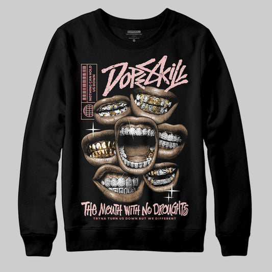 Jordan 3 Retro Valentine's Day Treat Yourself (2025) DopeSkill Sweatshirt The Mouth With No Droughts Graphic Streetwear - Black
