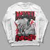Jordan 4 Red Thunder DopeSkill Long Sleeve T-Shirt Sorry I've Been Trappin Graphic Streetwear - White