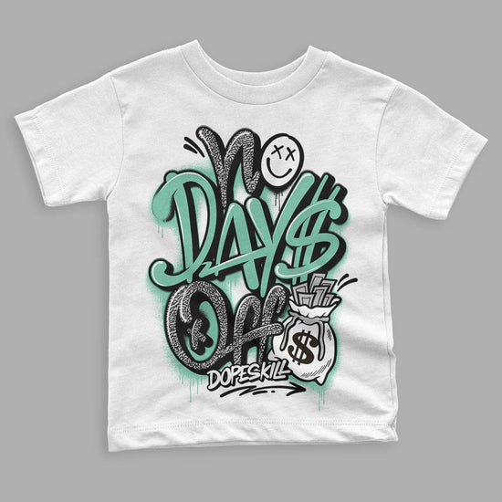 Jordan 3 "Green Glow" DopeSkill Toddler Kids T-shirt No Days Off Graphic Streetwear - White 