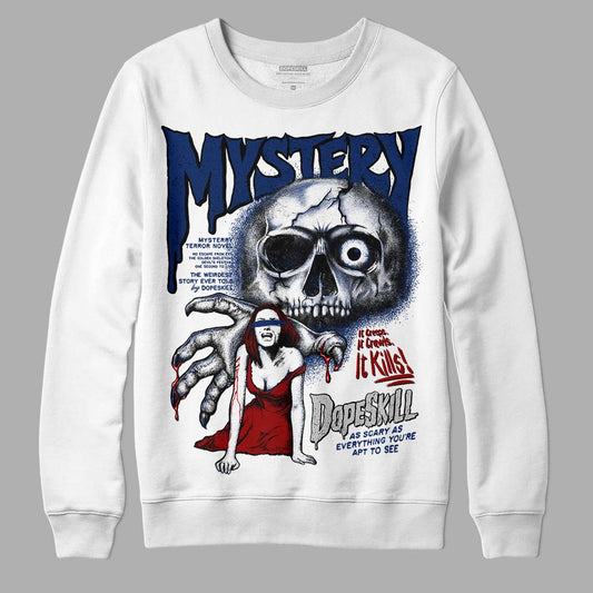 Jordan 13 French Blue DopeSkill Sweatshirt Mystery Ghostly Grasp Graphic Streetwear