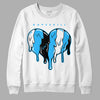 Jordan 1 High Retro OG “University Blue” DopeSkill Sweatshirt Slime Drip Heart Graphic Streetwear - White