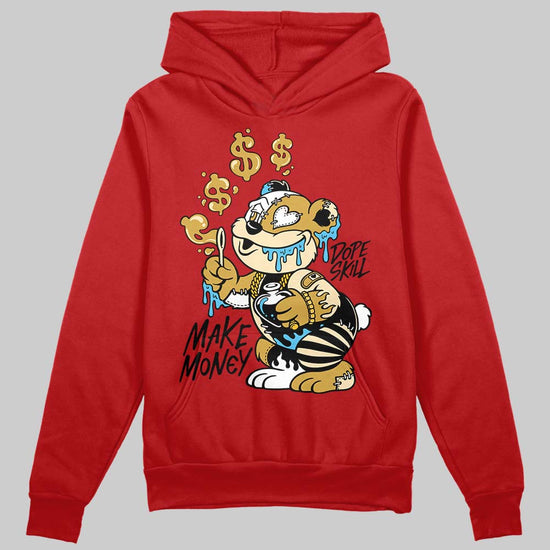 Red Sneakers DopeSkill Hoodie Sweatshirt Make Money Graphic Streetwear - Red