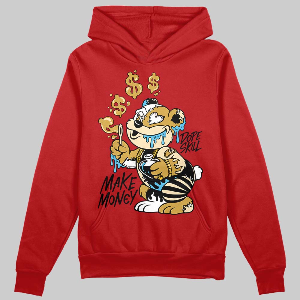 Red Sneakers DopeSkill Hoodie Sweatshirt Make Money Graphic Streetwear - Red
