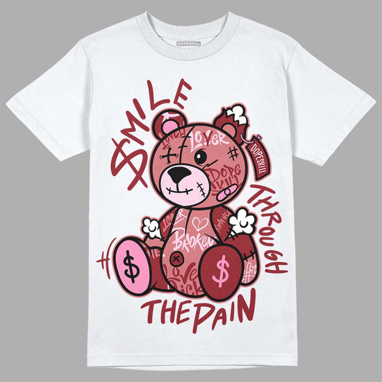 Valentine's Day Collection DopeSkill T-Shirt Smile Through The Pain Graphic Streetwear - White