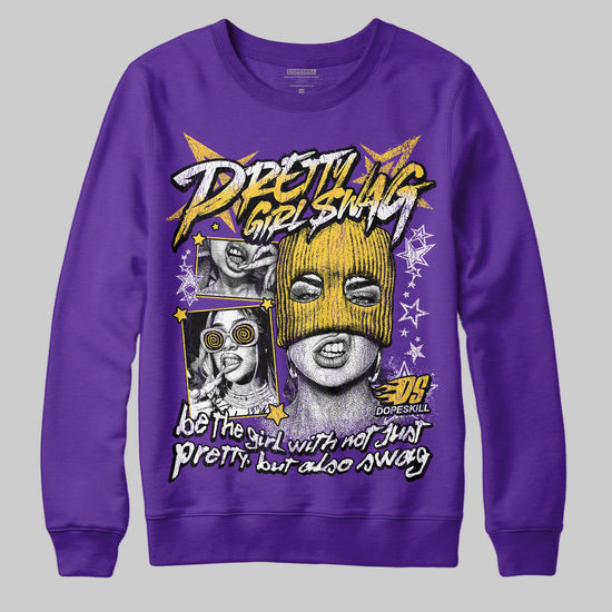 Jordan 12 “Field Purple” DopeSkill Purple Sweatshirt Pretty Girl Swag Graphic Streetwear