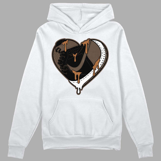 Jordan 1 Retro High OG Palomino DopeSkill Hoodie Sweatshirt Heart Jordan 1 Graphic Streetwear - White