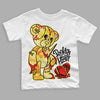 Jordan 11 Low 'Yellow Snakeskin' DopeSkill Toddler Kids T-shirt Broken Heart Graphic Streetwear  - White 