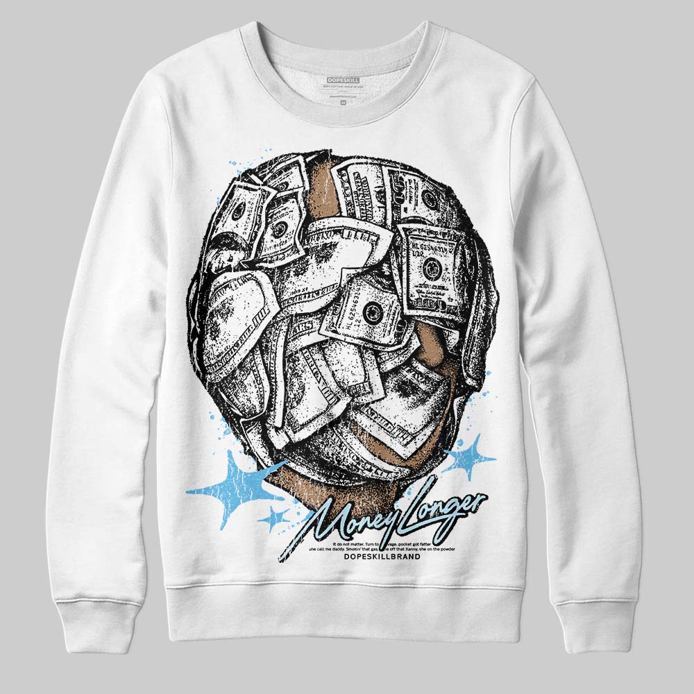 Jordan 11 Retro Legend Blue DopeSkill Sweatshirt Money Longer Graphic Streetwear - White