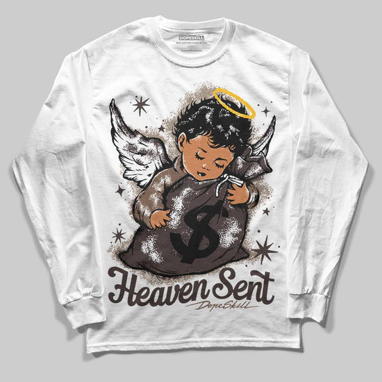 SoleFly x Air Jordan 12 Retro SP 'Cafecito/Baroque Brown' DopeSkill Long Sleeve T-Shirt Heaven Sent Graphic Streetwear - White