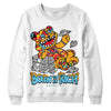 Jordan 1 Mid GS 'Six Championships' DopeSkill Sweatshirt Born To Be Rich Graphic Streetwear - White