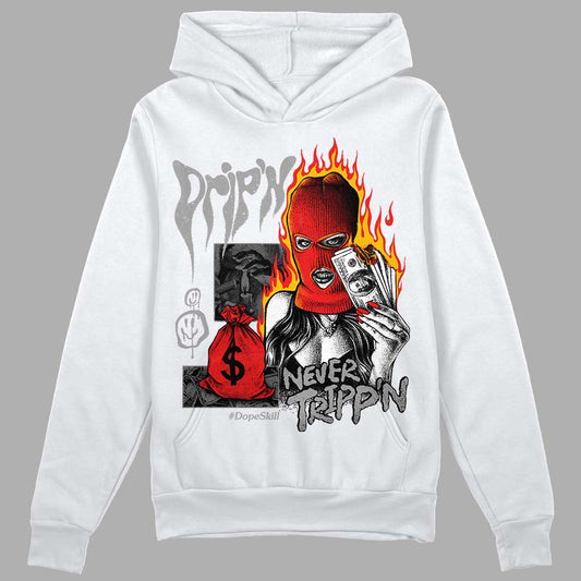 Grey Sneakers DopeSkill Hoodie Sweatshirt Drip'n Never Tripp'n Graphic Streetwear - White