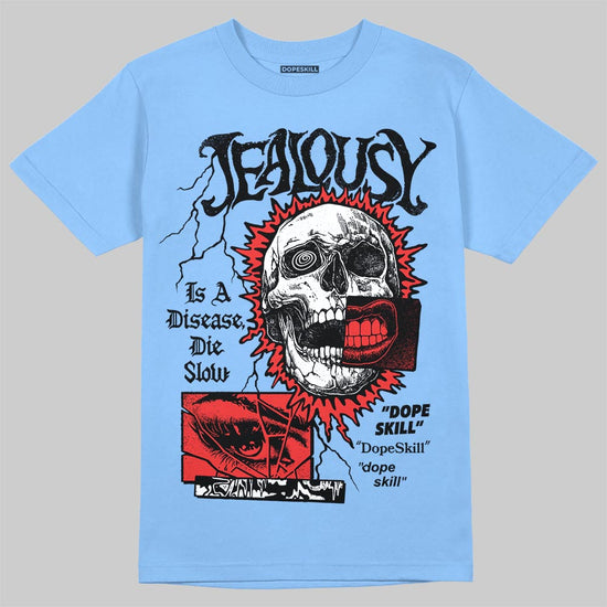 University Blue Sneakers DopeSkill T-Shirt Jealousy Graphic Streetwear - Carolina Blue