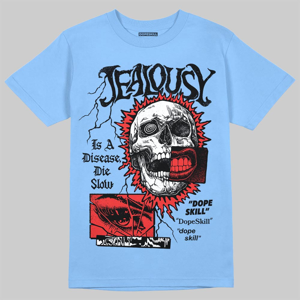 University Blue Sneakers DopeSkill T-Shirt Jealousy Graphic Streetwear - Carolina Blue