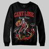 Jordan 12 Retro Flu Game (2025) DopeSkill Sweatshirt Cant Lose Graphic Streetwear - Black