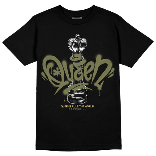 Jordan 4 Retro SE Craft Medium Olive DopeSkill T-Shirt Queen Chess Graphic Streetwear - black  