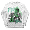 Jordan 1 High OG Green Glow DopeSkill Long Sleeve T-Shirt Drip'n Never Tripp'n Graphic Streetwear - White 