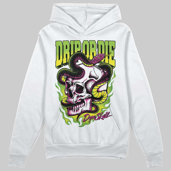 Neon Green Sneakers DopeSkill Hoodie Drip or Die Graphic Streetwear - White