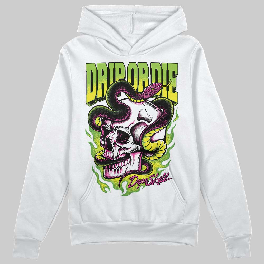 Neon Green Sneakers DopeSkill Hoodie Drip or Die Graphic Streetwear - White