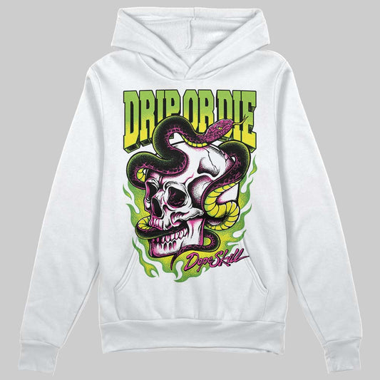Neon Green Sneakers DopeSkill Hoodie Drip or Die Graphic Streetwear - White