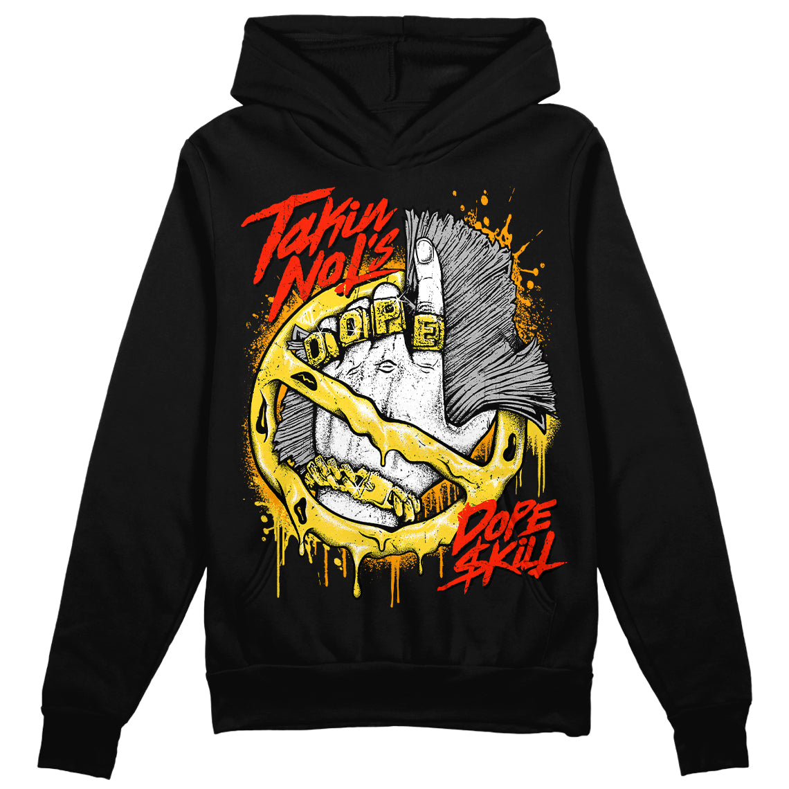 Jordan 4 Tour Yellow Thunder DopeSkill Hoodie Sweatshirt Takin No L's Graphic Streetwear - Black 