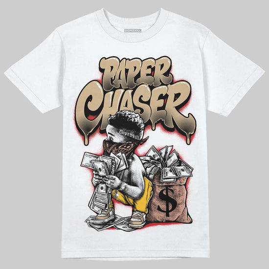 TAN Sneakers DopeSkill T-Shirt Paper Chaser Boy Graphic Streetwear - White 