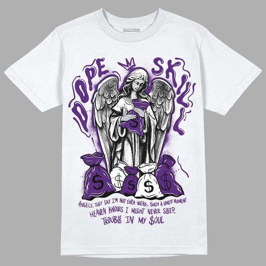 Jordan 12 “Field Purple” DopeSkill T-Shirt Angels Graphic Streetwear - White 