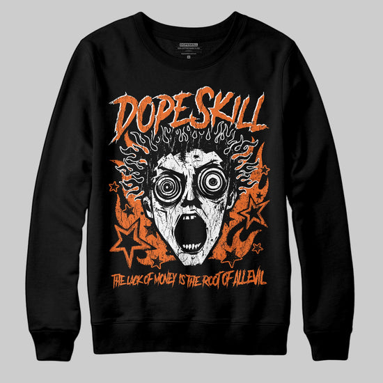 Orange, Black and White Sneakers DopeSkill Sweatshirt Root of Evil Graphic Streetwear - black