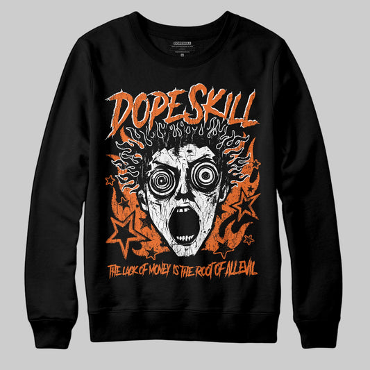 Orange, Black and White Sneakers DopeSkill Sweatshirt Root of Evil Graphic Streetwear - black