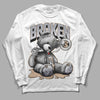 Jordan 4 Retro Frozen Moments DopeSkill Long Sleeve T-Shirt Sick Bear Graphic Streetwear - White 