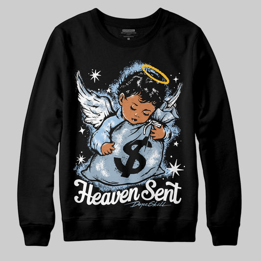 Jordan 40 “Blue Suede” DopeSkill Sweatshirt Heaven Sent Graphic Streetwear - Black