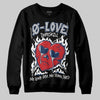 Jordan 4 SB “Summit White/Navy” DopeSkill Sweatshirt Crying Heart Graphic Streetwear - Black