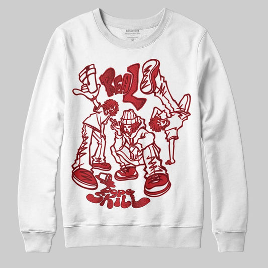 Jordan 1 High OG “Ruby” DopeSkill Sweatshirt Real Y2K Players Graphic Streetwear - White