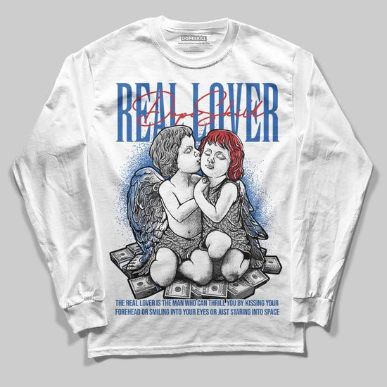 Jordan 3 "True Blue" DopeSkill Long Sleeve T-Shirt Real Lover Graphic Streetwear - White